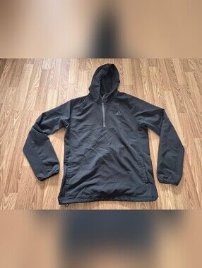 Adidas Men's Medium Black Long Sleeve Activewear Hooded Jacket